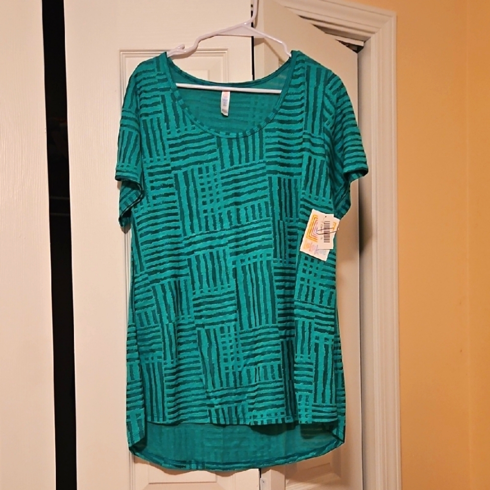 Green Patterned Women's Top